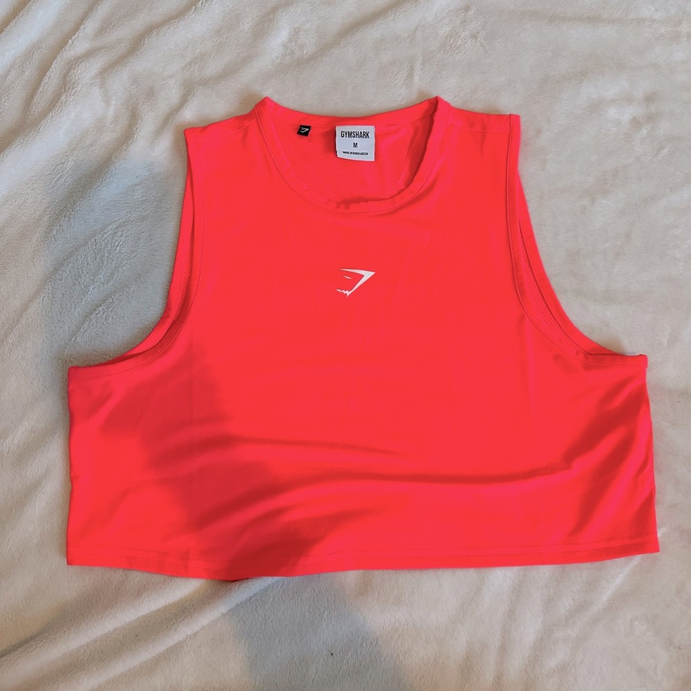 Neon Hot Pink Gymshark Crop Tank Top